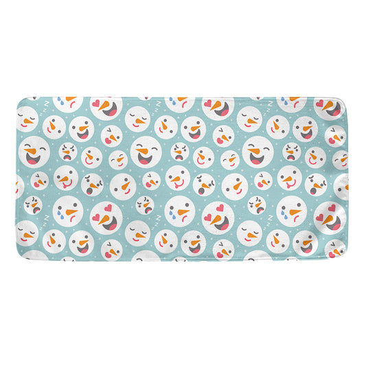 Snowman Emoji Pattern Print Towel