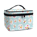 Snowman Emoji Pattern Print Travel Makeup Bag