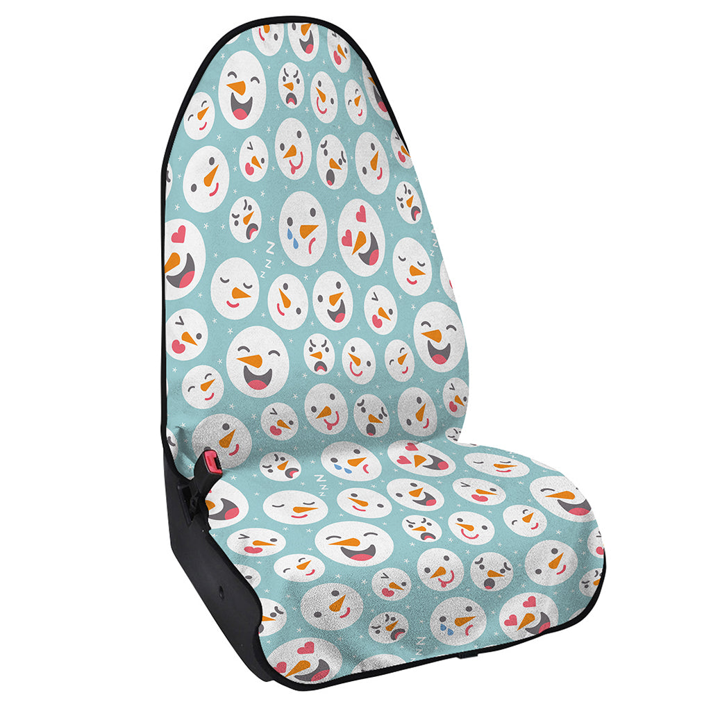 Snowman Emoji Pattern Print Waterproof Car Seat Cover