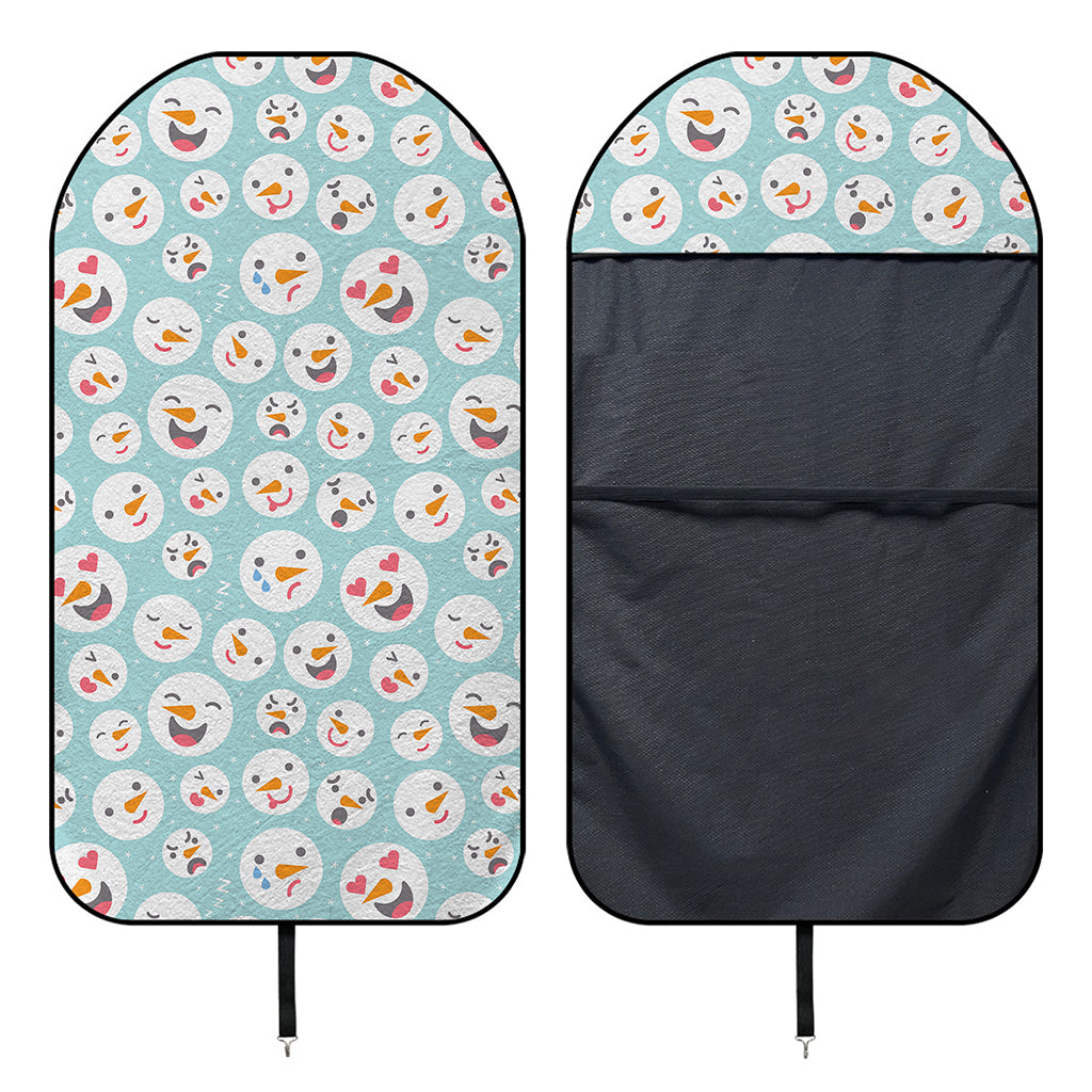 Snowman Emoji Pattern Print Waterproof Car Seat Cover