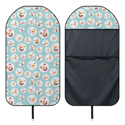 Snowman Emoji Pattern Print Waterproof Car Seat Cover