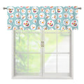 Snowman Emoji Pattern Print Window Valance