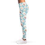 Snowman Emoji Pattern Print Women's Leggings