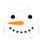 Snowman Face Print Adjustable Apron