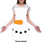 Snowman Face Print Adjustable Apron