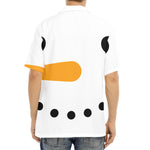Snowman Face Print Aloha Shirt