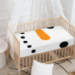 Snowman Face Print Baby Crib Sheet
