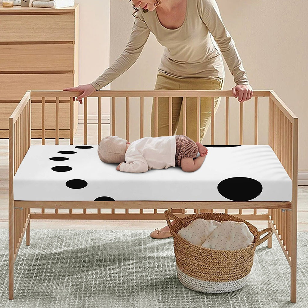 Snowman Face Print Baby Crib Sheet