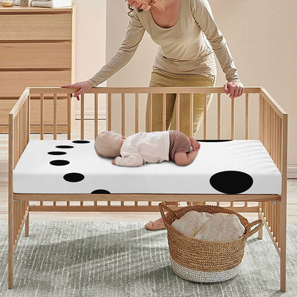 Snowman Face Print Baby Crib Sheet