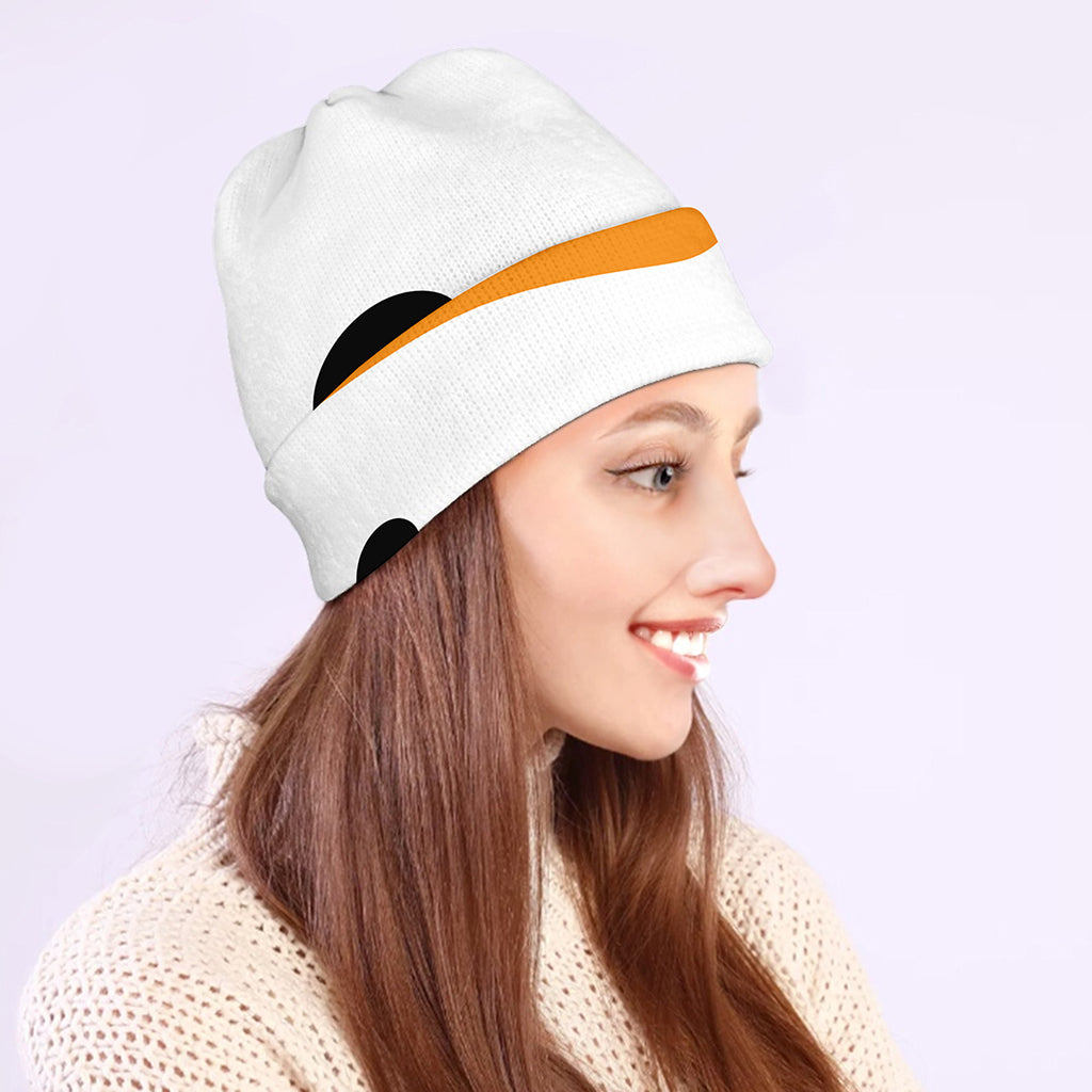 Snowman Face Print Beanie