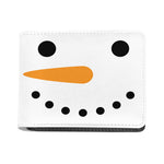 Snowman Face Print Bifold Wallet