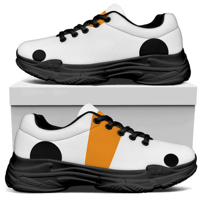 Snowman Face Print Black Chunky Shoes