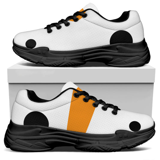 Snowman Face Print Black Chunky Shoes