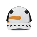 Snowman Face Print Black Mesh Trucker Hat