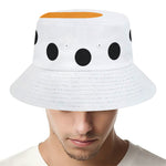 Snowman Face Print Bucket Hat