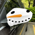 Snowman Face Print Car Side Mirror Covers