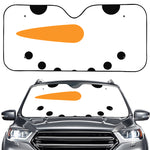 Snowman Face Print Car Windshield Sun Shade