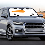 Snowman Face Print Car Windshield Sun Shade