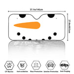 Snowman Face Print Car Windshield Sun Shade