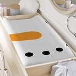 Snowman Face Print Changing Pad Cover