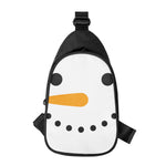 Snowman Face Print Chest Bag