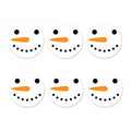 Snowman Face Print Coaster Set