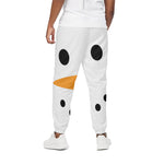 Snowman Face Print Cotton Pants