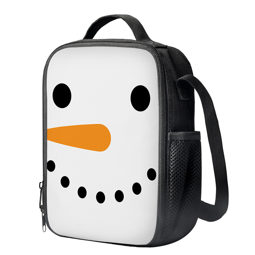 Snowman Face Print Crossbody Lunch Bag