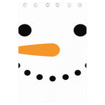 Snowman Face Print Curtain