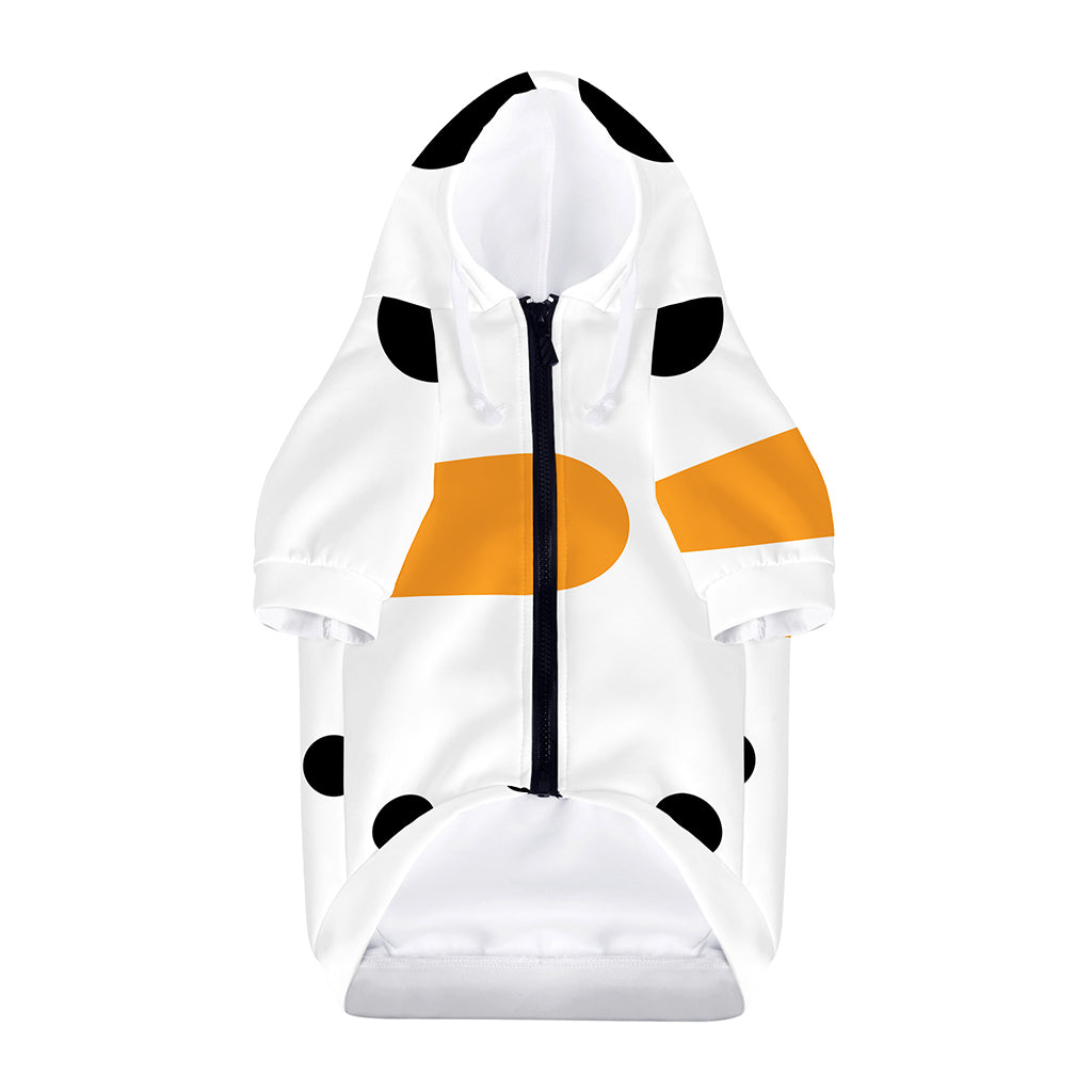 Snowman Face Print Dog Zip Up Hoodie