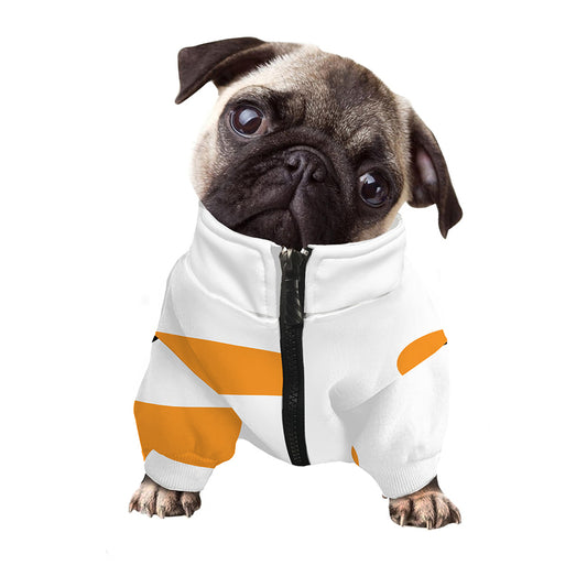 Snowman Face Print Dog Zip Up Jacket