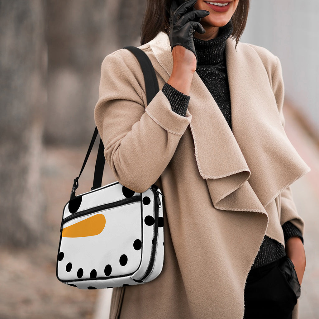 Snowman Face Print Double Strap Bible Bag