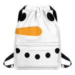 Snowman Face Print Drawstring Backpack