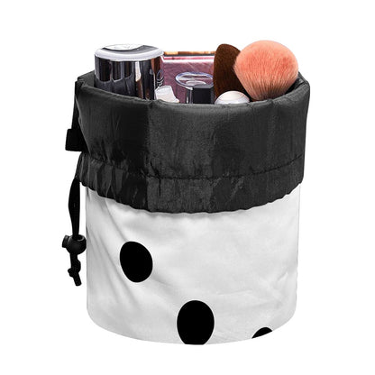 Snowman Face Print Drawstring Makeup Bag