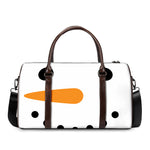 Snowman Face Print Duffle Bag