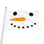 Snowman Face Print Flag