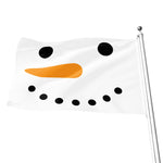 Snowman Face Print Flag