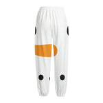 Snowman Face Print Fleece Lined Knit Pants
