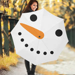 Snowman Face Print Foldable Umbrella