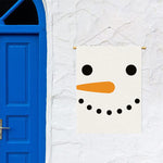 Snowman Face Print Garden Flag