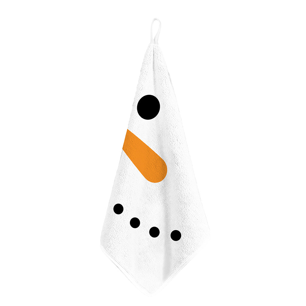 Snowman Face Print Hand Towel