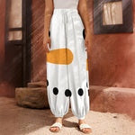 Snowman Face Print Harem Pants