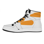 Snowman Face Print High Top Leather Sneakers