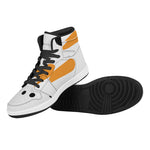 Snowman Face Print High Top Leather Sneakers