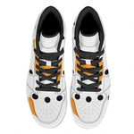 Snowman Face Print High Top Leather Sneakers