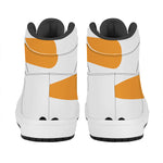 Snowman Face Print High Top Leather Sneakers