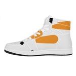 Snowman Face Print High Top Leather Sneakers
