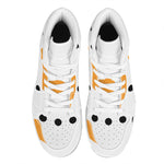 Snowman Face Print High Top Leather Sneakers