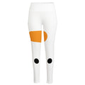 Snowman Face Print High-Waisted Pocket Leggings