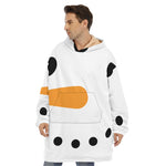Snowman Face Print Hoodie Blanket